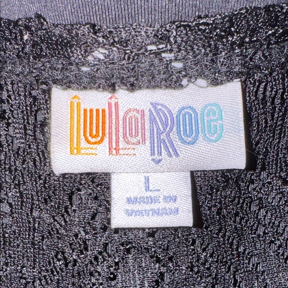 LuLaRoe Black Lace Sleeveless Kimono - EUC - Large - Picture 4 of 5